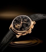 IWC万国表发布葡萄牙系列陀飞轮逆跳计时腕表 搭配18K ARMOR GOLD®硬金材质与曜石黑表盘